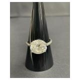 Sterling silver and cubic zirconia ring