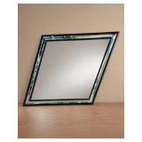 Modern parallelogram form beveled mirror