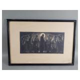 Vintage Fritz Eichenberg wood engraving