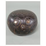 Mid century brass and silver plate owl form