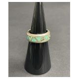 Sterling silver ring with turquoise inlay