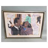 Signed Charlette mixed media painting