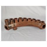 Vintage Hanukkah industrial style menorah