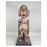 Vintage African carved wood fertility figurine
