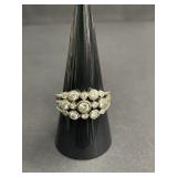 Sterling silver ring with cubic zirconia