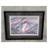 Michael John "March Purple Tide II" abstract print
