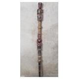 Hand carved African prestige/ceremonial staff