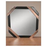 Modern octagonal beveled mirror