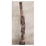 West African yoruba carved wood architectural