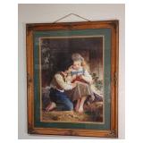 Vintage print of Emile Munier painting