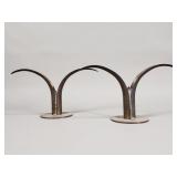 Pair of Ystad-Metall mid century modern brass