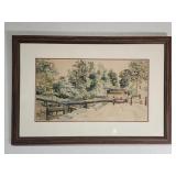 Vintage watercolor by Pam Palco C&O Canal