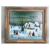 Siged Ignaz Rogalsky German oil on canvas painting