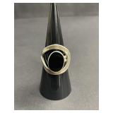 Vintage sterling silver and onyx ring