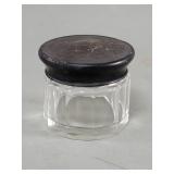 Vintage jar with sterling silver lid