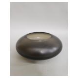 Murano smoke grey glass vase