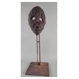 Vintage African hand carved wood tribal mask