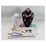 Group of costume jewelry