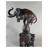 Signed Antoine Barye brass elephant sculpture