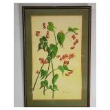 Vintage watercolor hand painted & signed