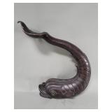 Vintage brass large classical dolphin sculpture