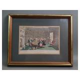 Hand embellished etching of Thomas Rowlandson