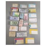 Concert ticket stubs