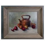 Signed Marie Hunter oil on canvas still life