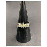 Vintage sterling silver ring with cubic zirconia