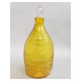 Mid-century yellow glass decanter