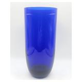 Vintage hand-blown cobalt blue art glass vase