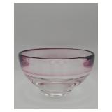 Mid-century Gï¿½ran Wï¿½rff for Kosta signed pink a