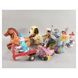 Vintage tin wind up toys