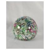 Vintage Murano "tutti fruitti" style paperweight