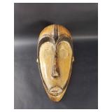Vintage African carved wood tribal mask