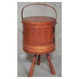 Vintage cherry wood sewing box