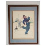 Vintage Norman Rockwell print "Winter"