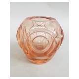 Vintage Art Deco style pink glass vase