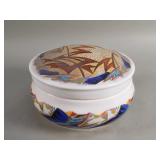 Vintage W. Gress porcelain lidded jar