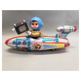 Vintage Universe Televiboat tin toy