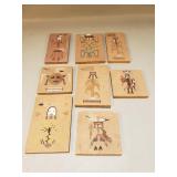 Navajo ceremonial sand painting tile collection