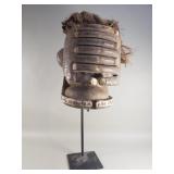 Vintage wood carved African tribal mask from the