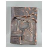 Vintage Soviet copper tone aluminum c
