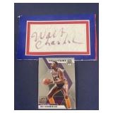 Wilt Chamberlain signed cut with card