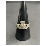 Vintage Ireland sterling silver Claddagh ring