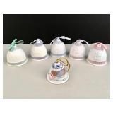 5 vintage Lladro bisque annual Christmas