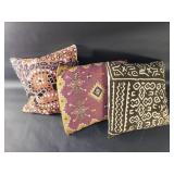 3 Vintage hand made throw pillows