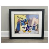 Framed Woody Woodpecker animation art cel
