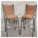 Pair of Pipsan Saarinen Swanson-style iron and