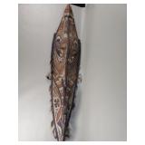 Vintage hand carved wood tribal mask from the